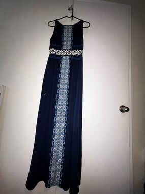 Max Studio Navy Blue Maxi Dress - Small